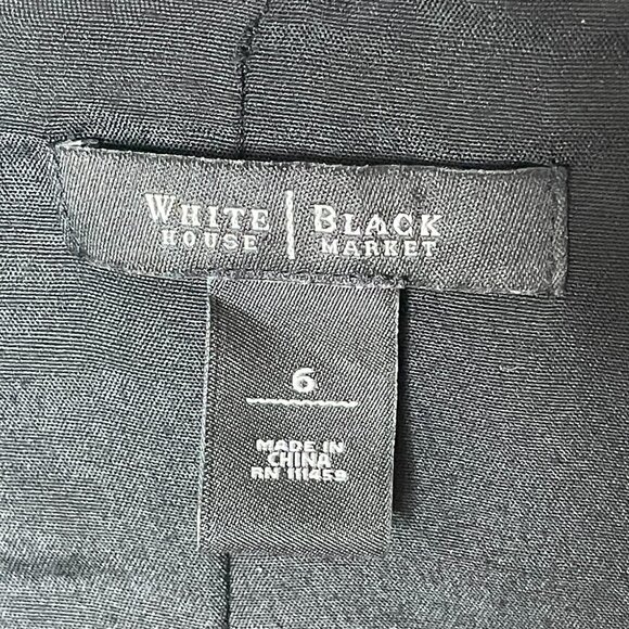 WHBM Black Sleeveless Cocktail Midi Dress Size 6 - Picture 3 of 4